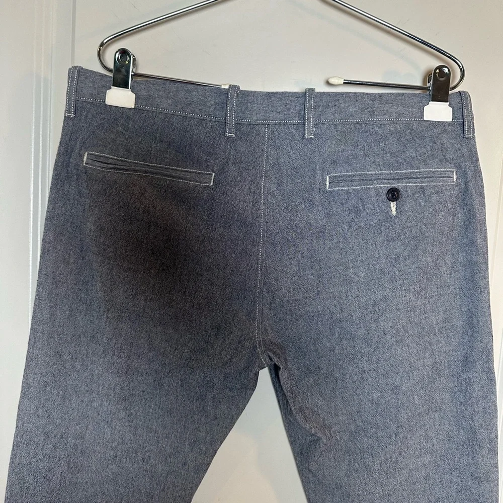 J. Crew 484 Slim Stretch Cotton Blue Pants, Size 34W/30L